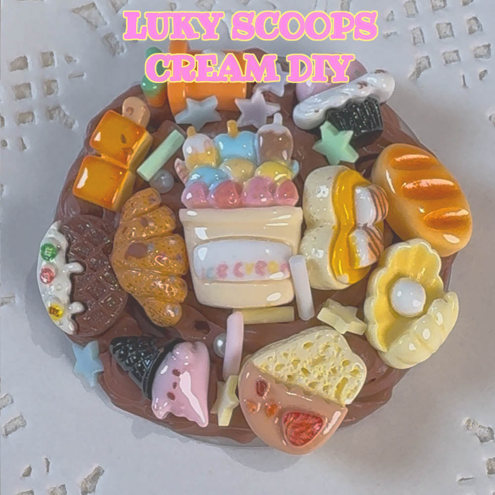 Lucky Scoop Cream DIY – Handmade Cream Glue Blind Charm | Phone Case, Card Sleeve & Keychain Pendant